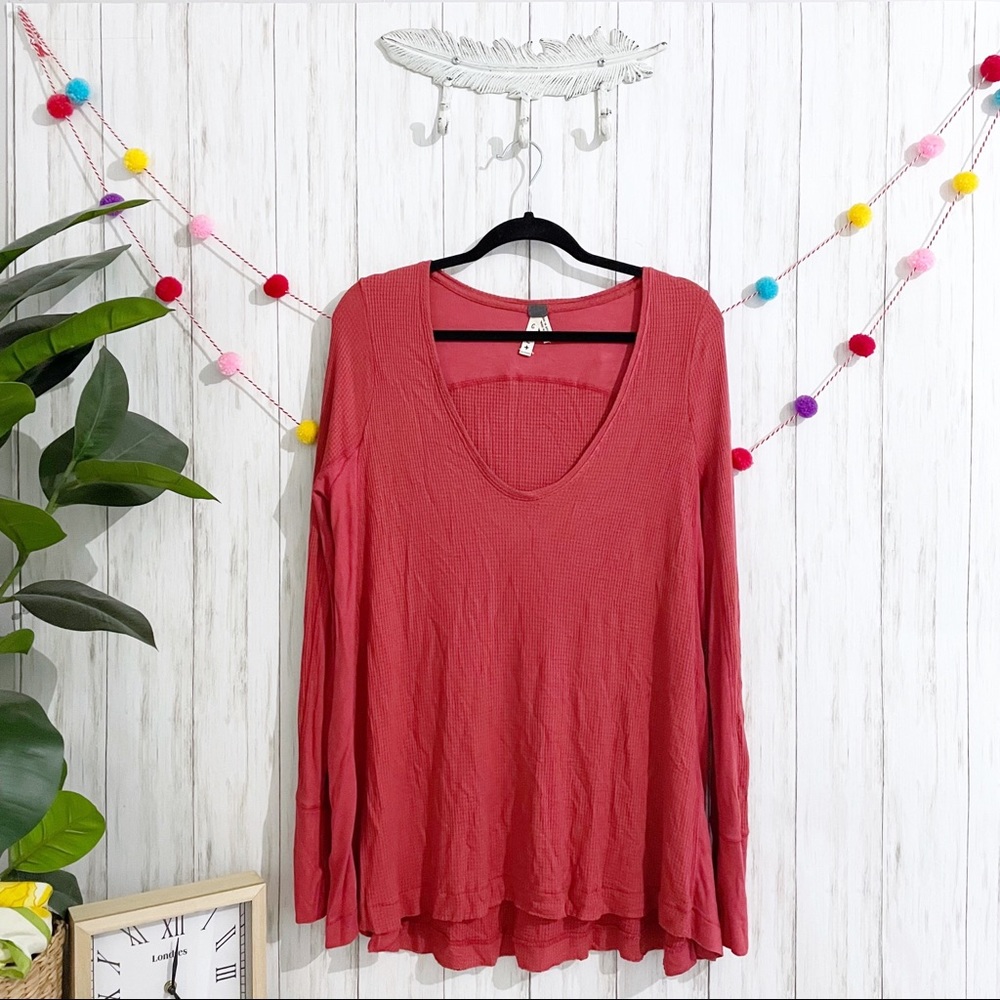 Free People We The Free Malibu Long Sleeve Thermal Top LARGE